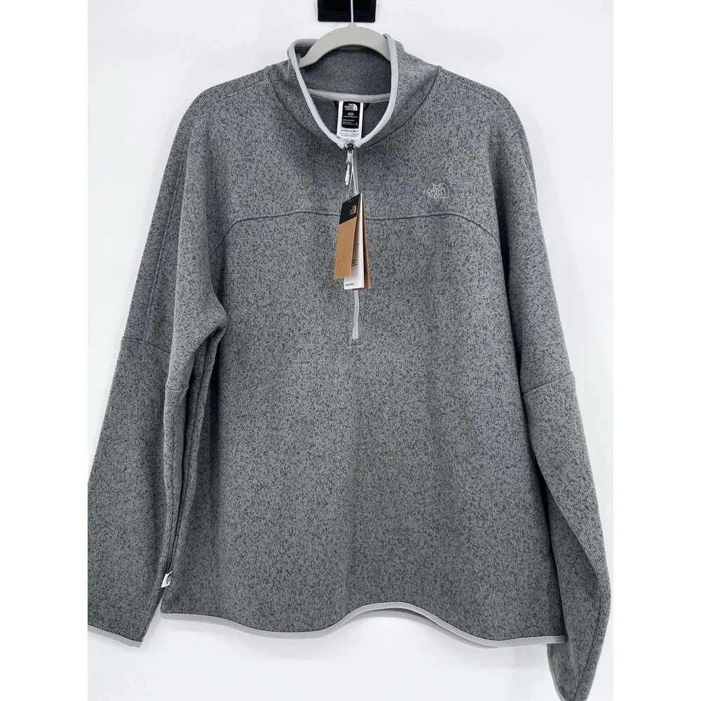 Men's The North Face FRONT RANGE 1/2 ZIP Warm Fleece‎ Heather Grey US Size XL